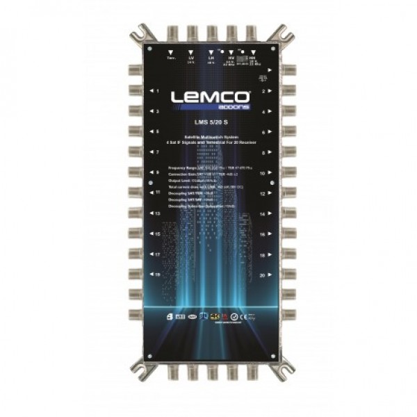 LEMCO LMS 5/20 S - 5 Εισόδων Single Multiswitch
